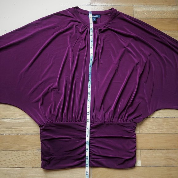 Fabulous Draped Plum Red Dolman Top NEW WITH TAGS Size XXS - Picture 13 of 16